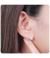 Straight Bar Pearl Silver Stud Earring STS-4023